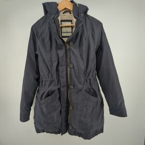 Abercrombie & Fit Jacket Womens Large Black Parka Utility Outerwear With Hood